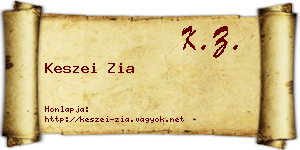 Keszei Zia névjegykártya